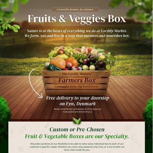 Website design for upcoming healthy foods brand