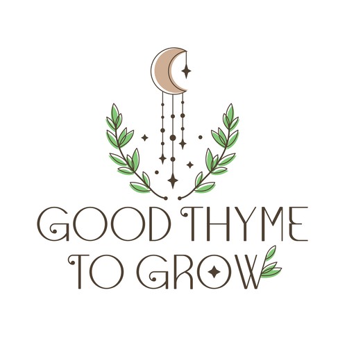 Bohemian chic logo for plant lovers