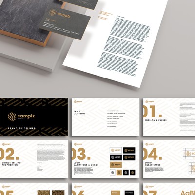 Stationery and Brand Guide Design For Samplz